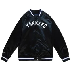 Apparel Mitchell & Ness Jackets & Outerwear-Lightweight Satin Jacket New York Yankees