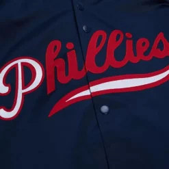 Apparel Mitchell & Ness Jackets & Outerwear-Lightweight Satin Jacket Philadelphia Phillies