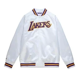 Apparel Mitchell & Ness Jackets & Outerwear-Lightweight Satin Jacket Los Angeles Lakers