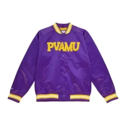 Apparel Mitchell & Ness Jackets & Outerwear-Lightweight Satin Jacket Prairie View A&M University