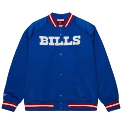 Apparel Mitchell & Ness Jackets & Outerwear-Lightweight Satin Jacket Buffalo Bills