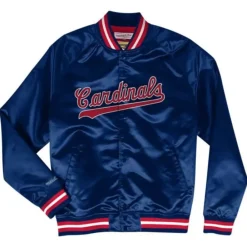 Apparel Mitchell & Ness Jackets & Outerwear-Lightweight Satin Jacket St. Louis Cardinals