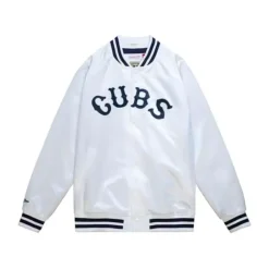 Apparel Mitchell & Ness Jackets & Outerwear-Lightweight Satin Jacket Chicago Cubs