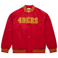 Apparel Mitchell & Ness Jackets & Outerwear-Lightweight Satin Jacket San Francisco 49Ers