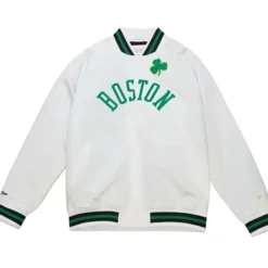 Apparel Mitchell & Ness Jackets & Outerwear-Lighweight Satin Jacket Boston Celtics