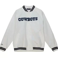 Apparel Mitchell & Ness Jackets & Outerwear-Lighweight Satin Jacket Dallas Cowboys