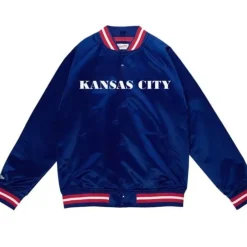 Apparel Mitchell & Ness Jackets & Outerwear-Lighweight Satin Jacket Kansas City Kings