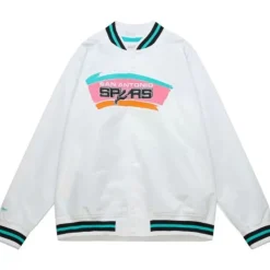 Apparel Mitchell & Ness Jackets & Outerwear-Lighweight Satin Jacket San Antonio Spurs