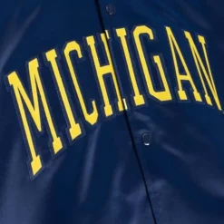 Apparel Mitchell & Ness Jackets & Outerwear-Lighweight Satin Jacket University Of Michigan