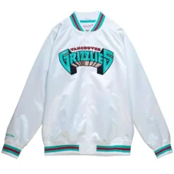 Apparel Mitchell & Ness Jackets & Outerwear-Lighweight Satin Jacket Vancouver Grizzlies