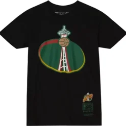 Apparel Mitchell & Ness T-Shirts & Tops-Logo Remix Tee Seattle Supersonics