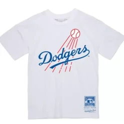 Apparel Mitchell & Ness T-Shirts & Tops-Logo Tee Los Angeles Dodgers