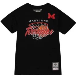 Apparel Mitchell & Ness T-Shirts & Tops-Madness Hoops Tee University Of Maryland