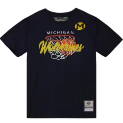 Apparel Mitchell & Ness T-Shirts & Tops-Madness Hoops Tee University Of Michigan