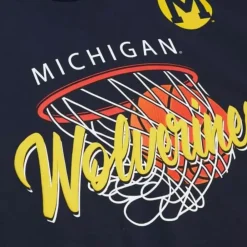 Apparel Mitchell & Ness T-Shirts & Tops-Madness Hoops Tee University Of Michigan