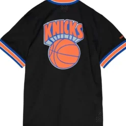 Apparel Mitchell & Ness T-Shirts & Tops-Mesh 1/4 Zip New York Knicks