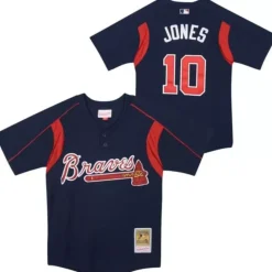 Apparel Mitchell & Ness Big Kids-Mesh Bp Jersey Atlanta Braves Chipper Jones