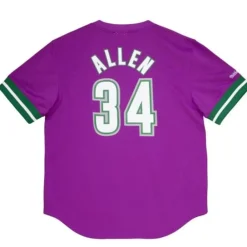 Apparel Mitchell & Ness T-Shirts & Tops-Mesh N&N Crew Milwaukee Bucks 2000-01 Ray Allen