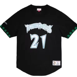 Apparel Mitchell & Ness T-Shirts & Tops-Mesh N&N Crew Minnesota Timberwolves 1997-98 Kevin Garnett