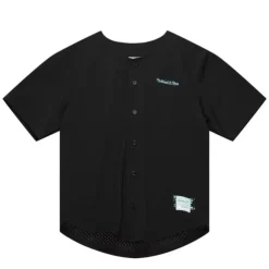 Apparel Mitchell & Ness T-Shirts & Tops- Stamped Button Front Mesh Bp