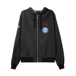 Apparel Mitchell & Ness Jackets & Outerwear-M&N X Br Crew Jacket Philadelphia 76Ers