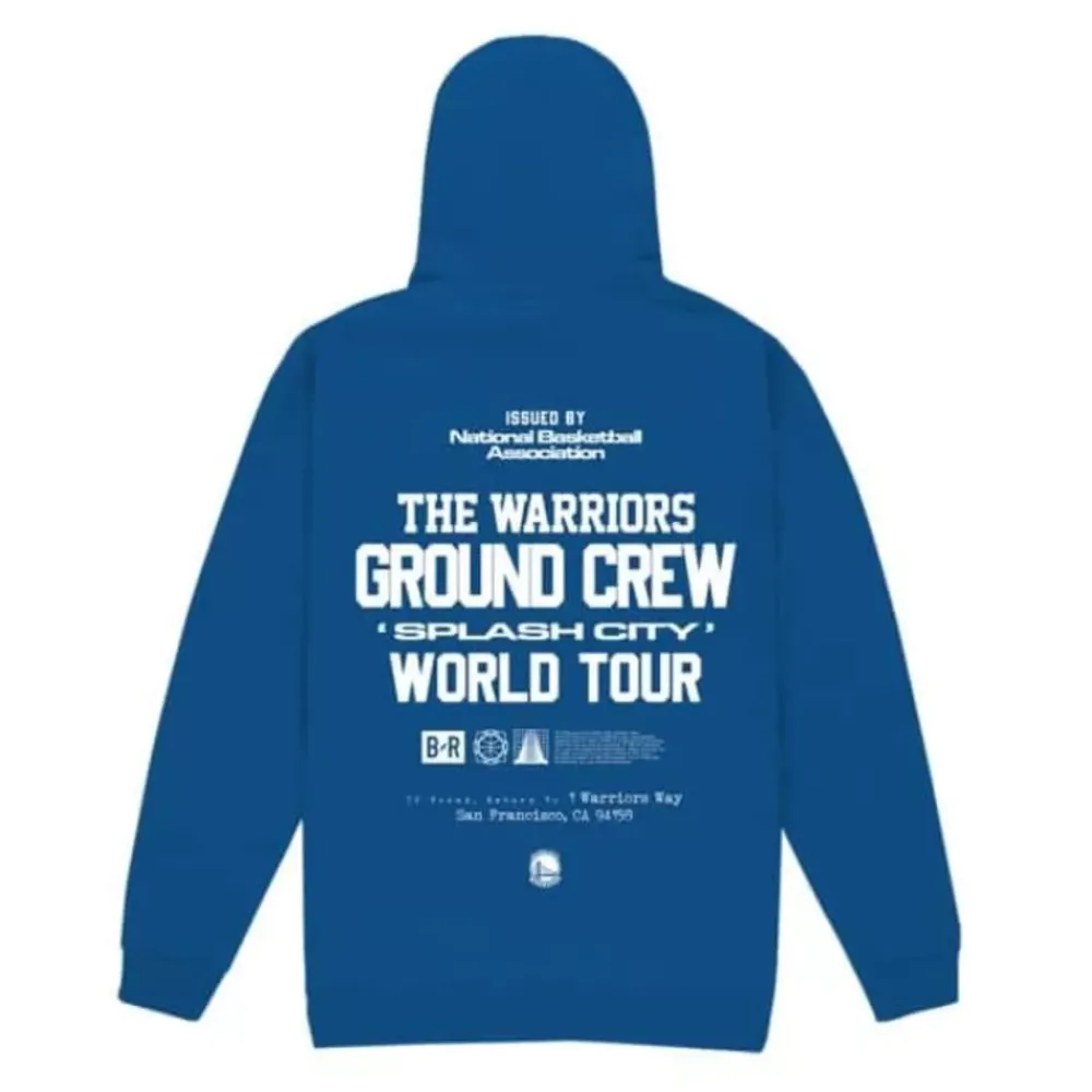Apparel Mitchell & Ness Hoodies & Sweatshirts-M&N X Br World Tour Crew Hoodie Golden State Warriors