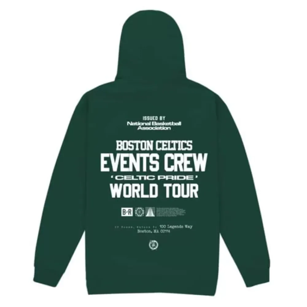 Apparel Mitchell & Ness Hoodies & Sweatshirts-M&N X Br World Tour Crew Hoodie Boston Celtics