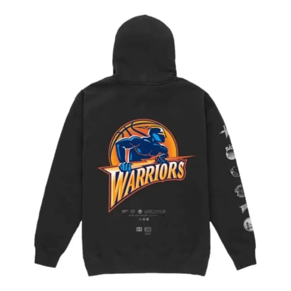 Apparel Mitchell & Ness Hoodies & Sweatshirts-M&N X Br World Tour Logo Evolution Hoodie Golden State Warriors