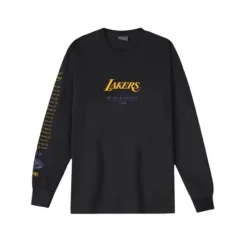 Apparel Mitchell & Ness T-Shirts & Tops-M&N X Br World Tour Long Sleeve Los Angeles Lakers