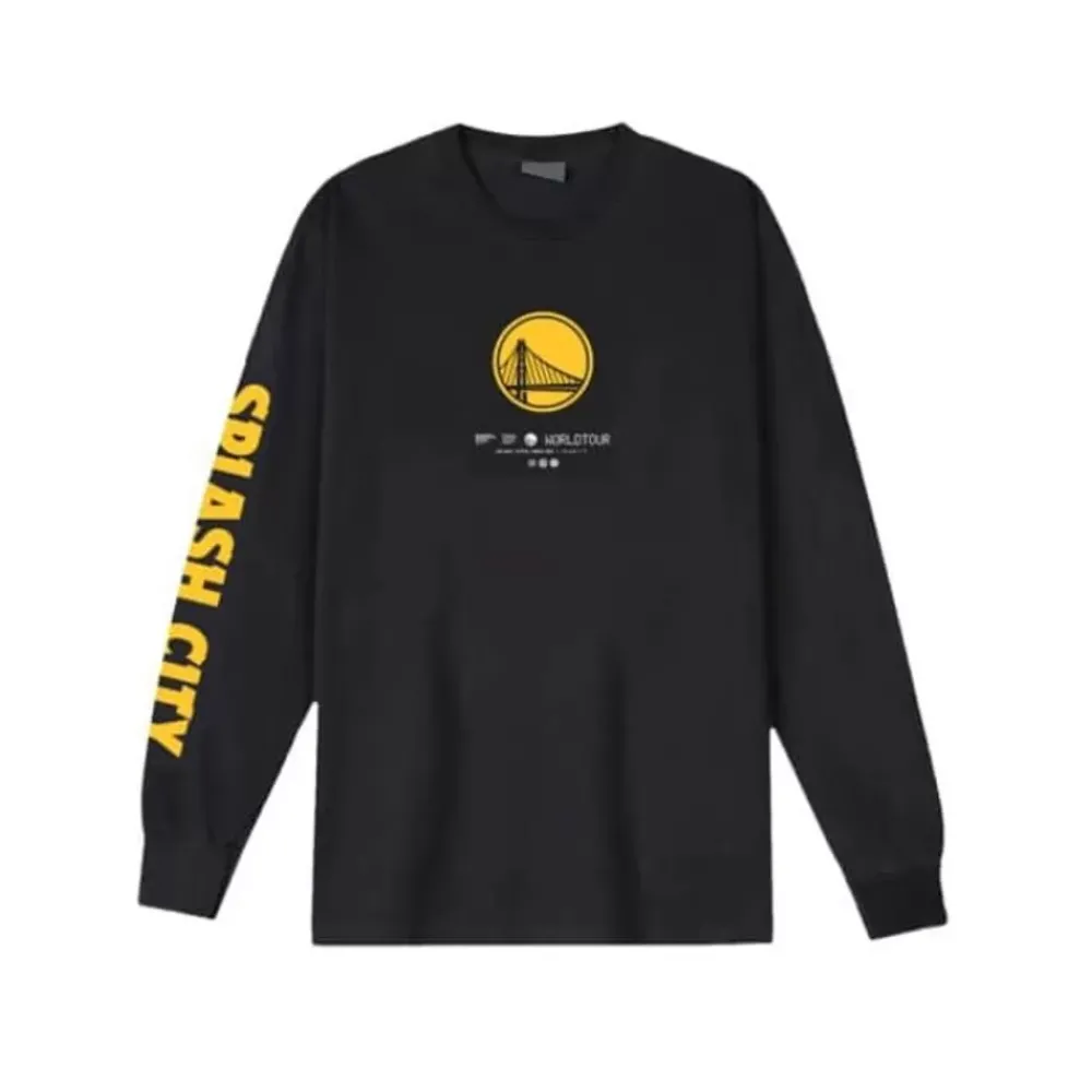 Apparel Mitchell & Ness T-Shirts & Tops-M&N X Br World Tour Long Sleeve Golden State Warriors