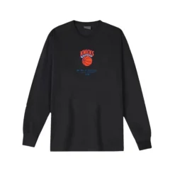 Apparel Mitchell & Ness T-Shirts & Tops-M&N X Br World Tour Long Sleeve New York Knicks
