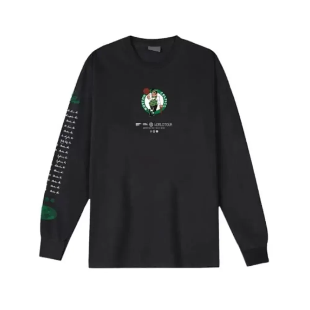 Apparel Mitchell & Ness T-Shirts & Tops-M&N X Br World Tour Long Sleeve Boston Celtics