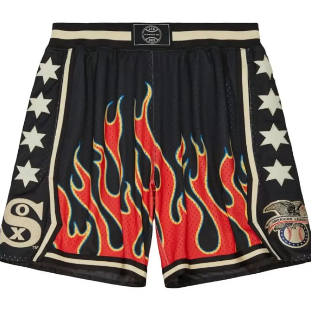 Apparel Mitchell & Ness Shorts-M&N X Jfg Flame Shorts Chicago White Sox