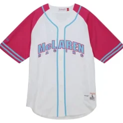 Apparel Mitchell & Ness T-Shirts & Tops-M&N X Mclaren Miami Grand Prix Cotton Button Front