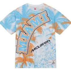 Apparel Mitchell & Ness T-Shirts & Tops-M&N X Mclaren Miami Grand Prix Team Burst Sublimated Tee