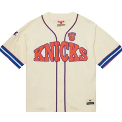 Apparel Mitchell & Ness T-Shirts & Tops-M&N X Melody Ehsani Baseball Jersey New York Knicks