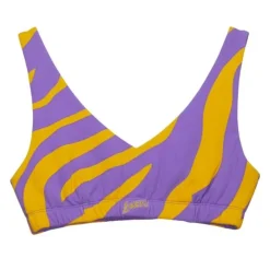 Apparel Mitchell & Ness T-Shirts & Tops-M&N X Melody Ehsani Puffer Bralette Los Angeles Lakers