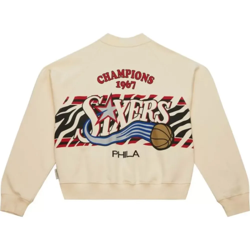 Apparel Mitchell & Ness Hoodies & Sweatshirts-M&N X Melody Ehsani Raglan Pullover Philadelphia 76Ers