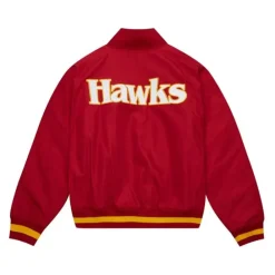 Apparel Mitchell & Ness Jackets & Outerwear-M&N X Melody Ehsani Satin Jacket Atlanta Hawks