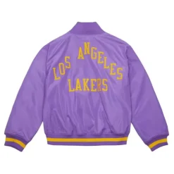 Apparel Mitchell & Ness Jackets & Outerwear-M&N X Melody Ehsani Satin Jacket Los Angeles Lakers