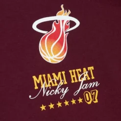 Apparel Mitchell & Ness T-Shirts & Tops-M&N X Nicky Jam Miami Heat Shirt