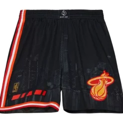 Apparel Mitchell & Ness Shorts-M&N X Nicky Jam Swingman Shorts Miami Heat