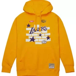 Apparel Mitchell & Ness Hoodies & Sweatshirts-M&N X Tats Cru Brick Hoodie Los Angeles Lakers