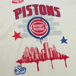 Apparel Mitchell & Ness T-Shirts & Tops-M&N X Tats Cru City Tee Detroit Pistons