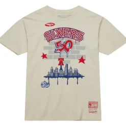 Apparel Mitchell & Ness T-Shirts & Tops-M&N X Tats Cru City Tee Philadelphia 76Ers