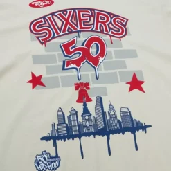 Apparel Mitchell & Ness T-Shirts & Tops-M&N X Tats Cru City Tee Philadelphia 76Ers
