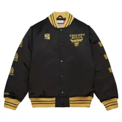 Apparel Mitchell & Ness Jackets & Outerwear-Mvp Satin Jacket Chicago Bulls