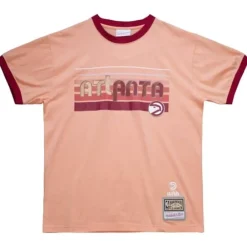 Apparel Mitchell & Ness T-Shirts & Tops-My Towns Wish Ringer Tee Atlanta Hawks