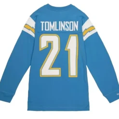 Apparel Mitchell & Ness T-Shirts & Tops-Name & Number Long Sleeve Tee San Diego Chargers 2009 Ladainian Tomlinson