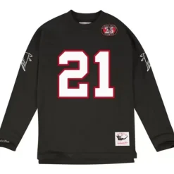Apparel Mitchell & Ness T-Shirts & Tops-Name & Number Longsleeve Atlanta Falcons Deion Sanders